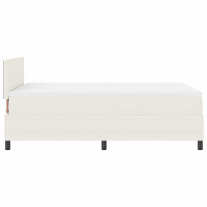 Letto a Sorgente LED con testiera Crema e Bianco 120 x 190 cm | homemem39