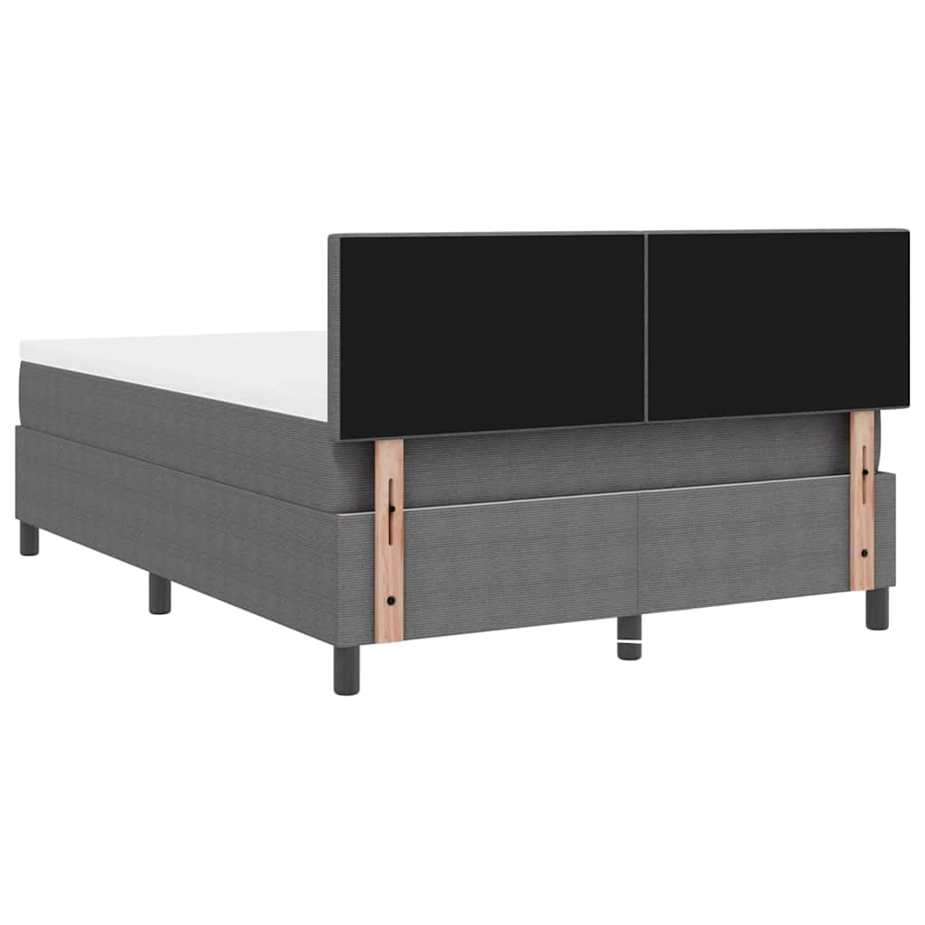 Letto a Sorgente LED Grigio chiaro e bianco 140 x 200 cm | homemem39