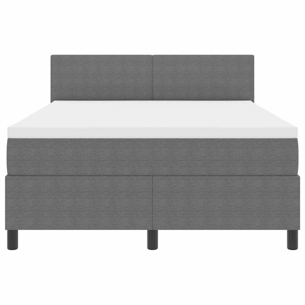 Letto a Sorgente LED Grigio chiaro e bianco 140 x 200 cm | homemem39