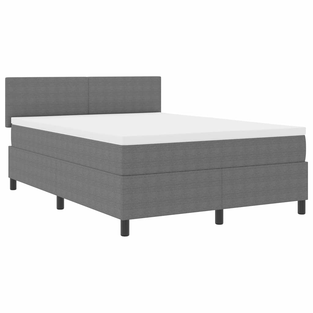 Letto a Sorgente LED Grigio chiaro e bianco 160 x 200 cm | homemem39