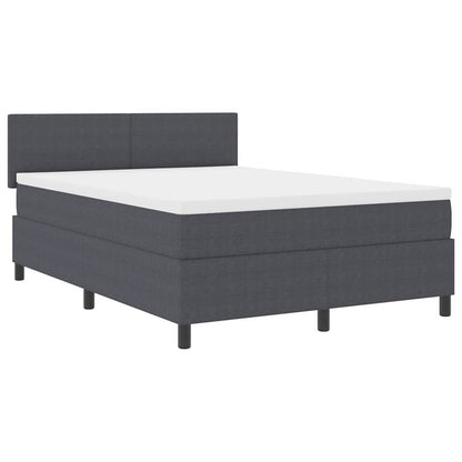 Letto a Sorgente LED Grigio Scuro e Bianco 160 x 200 cm | homemem39