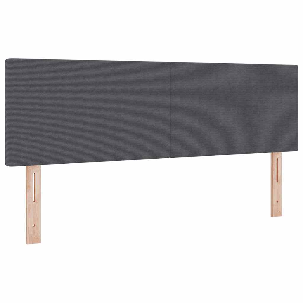 Letto a Sorgente LED Grigio Scuro e Bianco 160 x 200 cm | homemem39