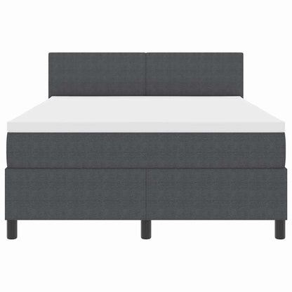 Letto a Sorgente LED Grigio Scuro e Bianco 160 x 200 cm | homemem39