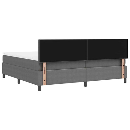 Letto a Sorgente LED Grigio chiaro e bianco 200 x 200 cm | homemem39