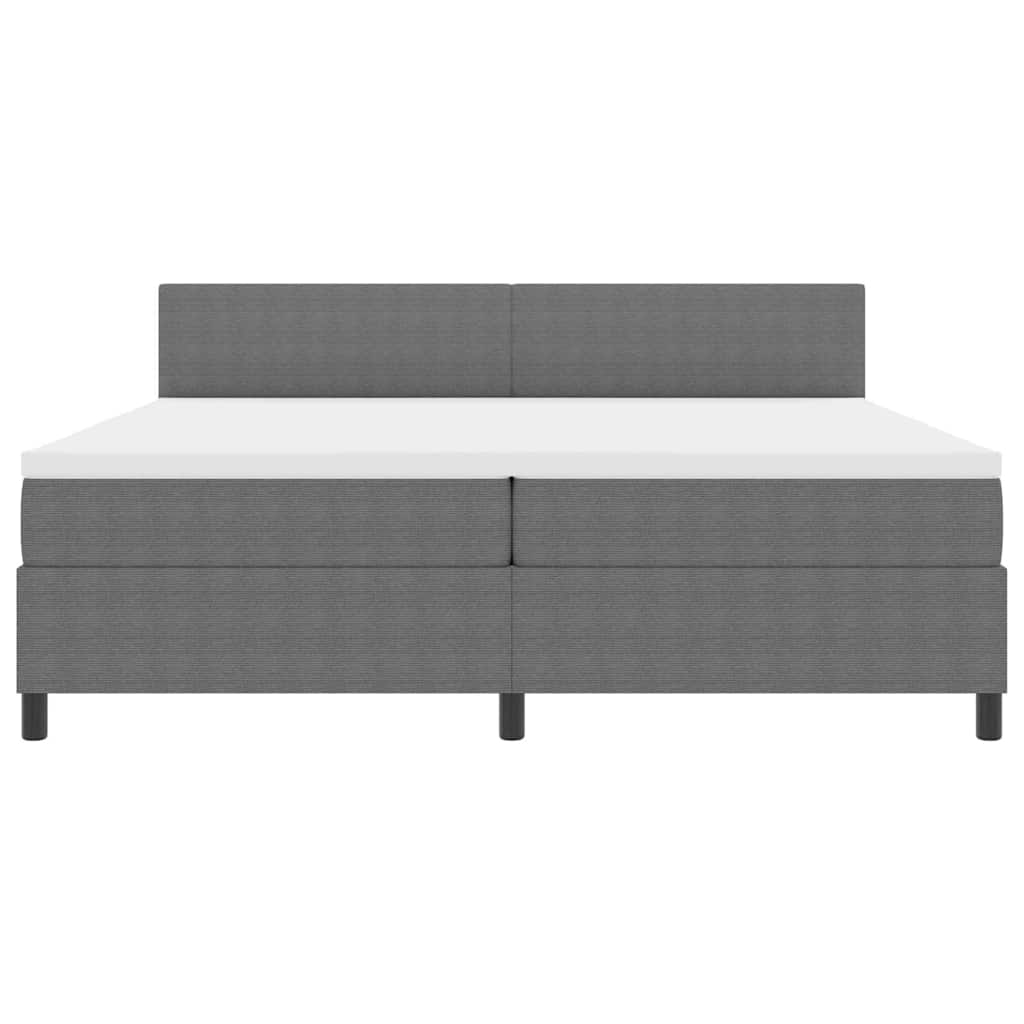 Letto a Sorgente LED Grigio chiaro e bianco 200 x 200 cm | homemem39