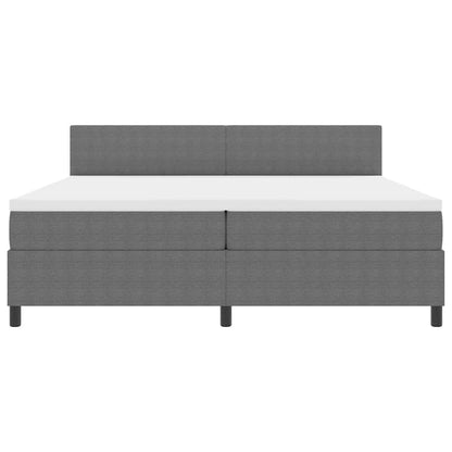 Letto a Sorgente LED Grigio chiaro e bianco 200 x 200 cm | homemem39