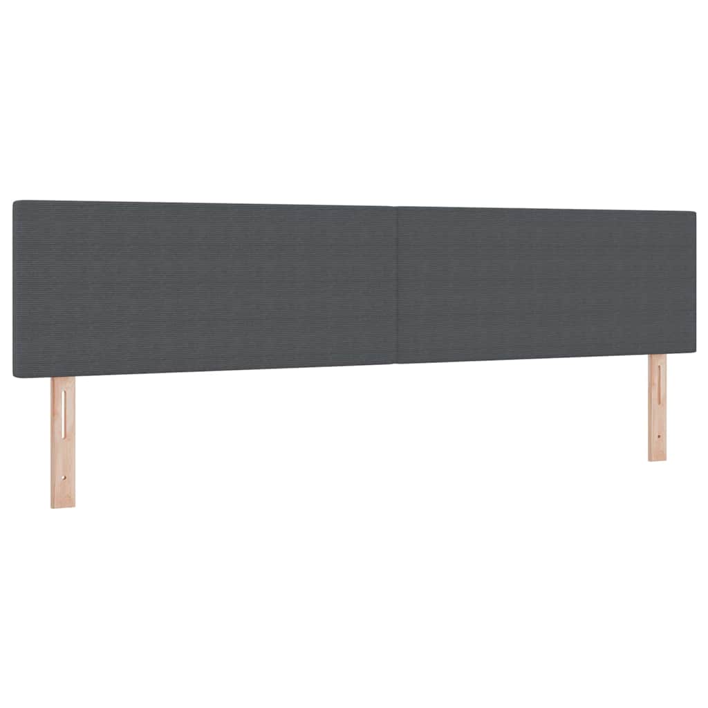 Letto a Sorgente LED Grigio Scuro e Bianco 200 x 200 cm | homemem39