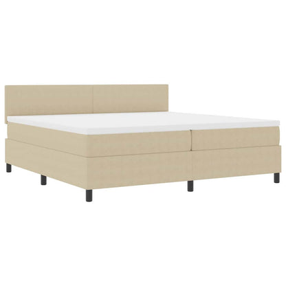 Letto a Sorgente LED Grigio chiaro e bianco 200 x 200 cm