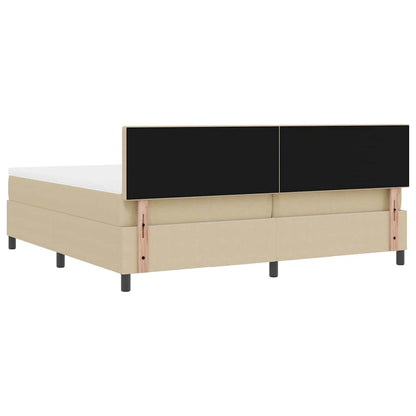 Letto a Sorgente LED Grigio chiaro e bianco 200 x 200 cm | homemem39