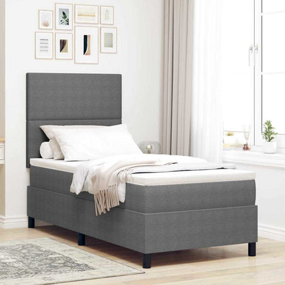 Letto a Sorgente LED Grigio chiaro e bianco 80 x 200 cm