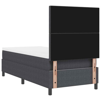 Letto a Sorgente LED Grigio Scuro e Bianco 80 x 200 cm | homemem39