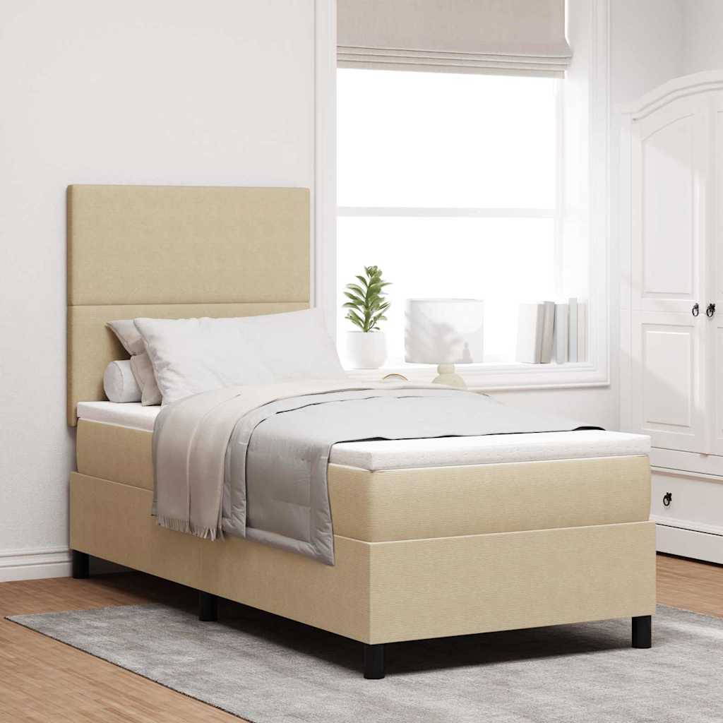 Letto a Sorgente LED Grigio chiaro e bianco 80 x 200 cm | homemem39
