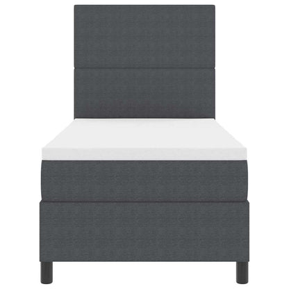 Letto a Sorgente LED Grigio Scuro e Bianco 90 x 200 cm | homemem39