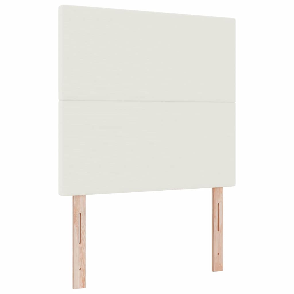 Letto a Sorgente LED con testiera Crema e Bianco 100 x 200 cm | homemem39