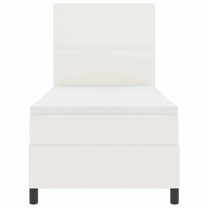 Letto a Sorgente LED con testiera Crema e Bianco 100 x 200 cm | homemem39