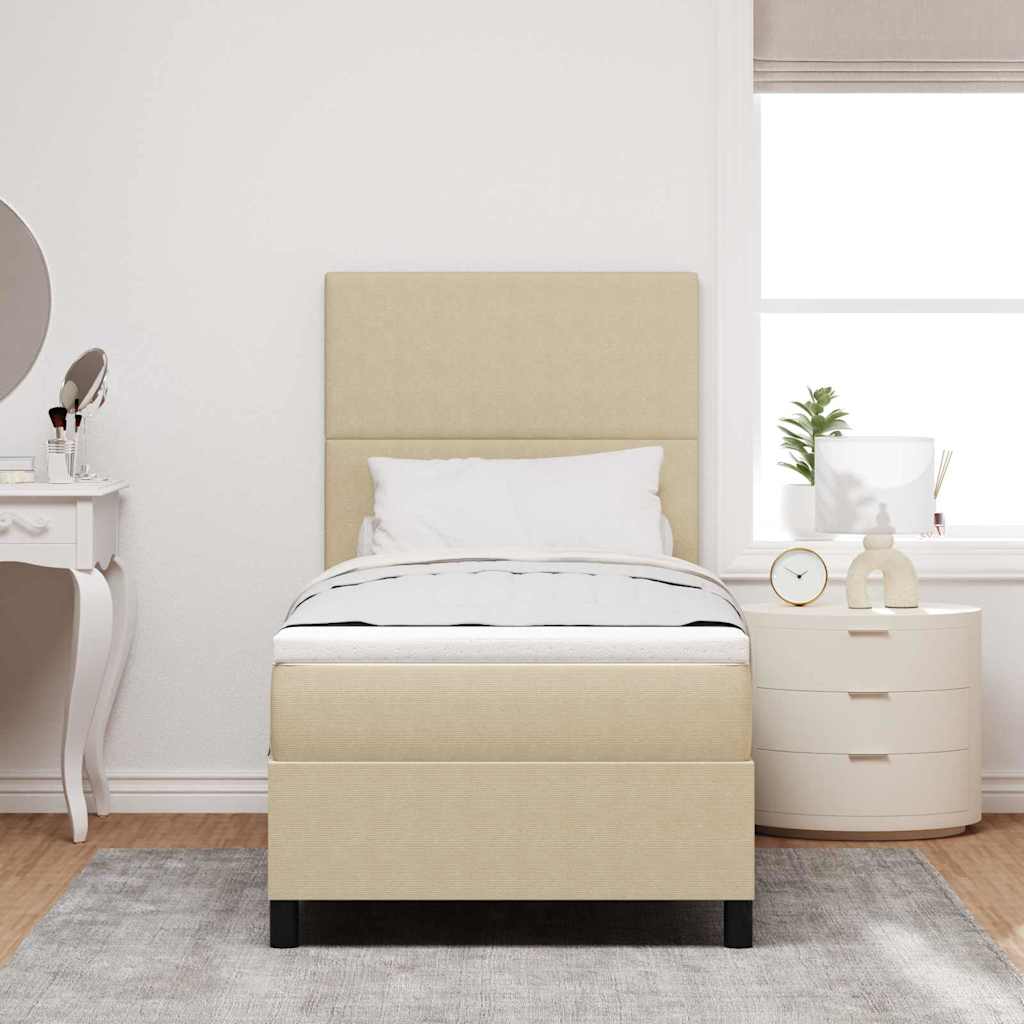 Letto a Sorgente LED Grigio chiaro e bianco 100 x 200 cm | homemem39