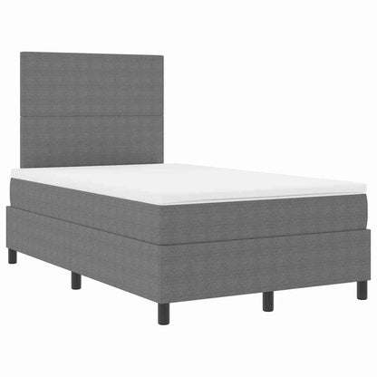 Letto a Sorgente LED Grigio chiaro e bianco 120 x 190 cm