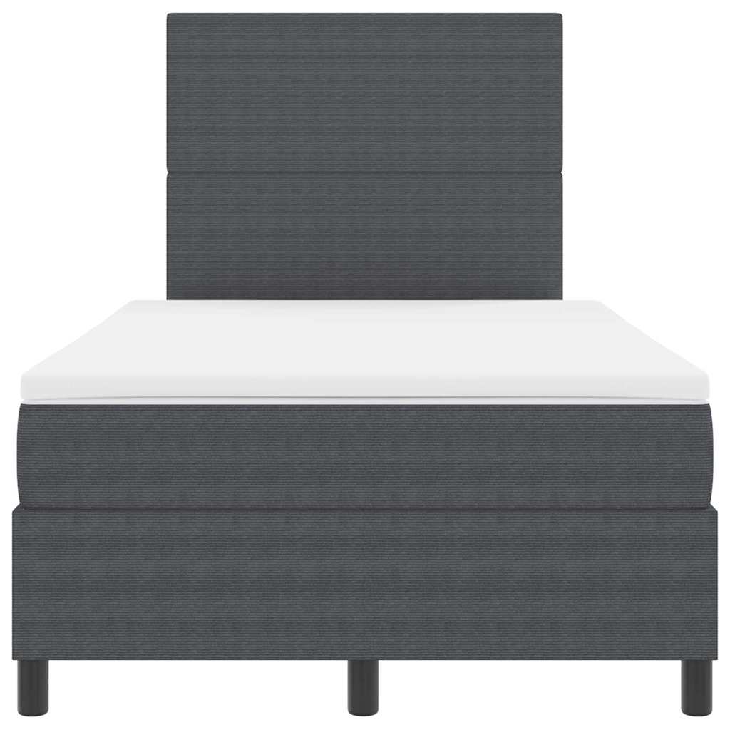 Letto a Sorgente LED Grigio Scuro e Bianco 120 x 190 cm | homemem39