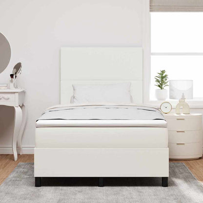 Letto a Sorgente LED con testiera Crema e Bianco 120 x 190 cm | homemem39