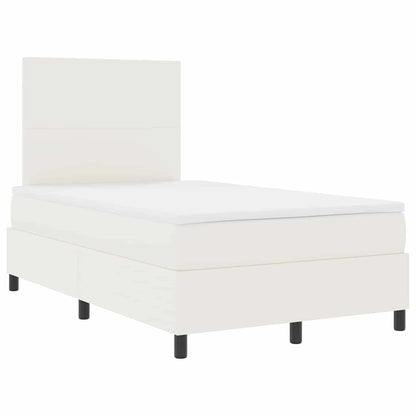 Letto a Sorgente LED con testiera Crema e Bianco 120 x 190 cm | homemem39