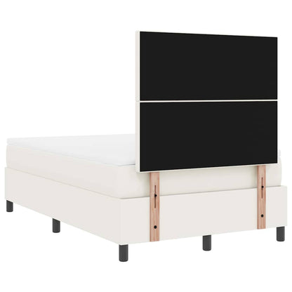 Letto a Sorgente LED con testiera Crema e Bianco 120 x 190 cm | homemem39