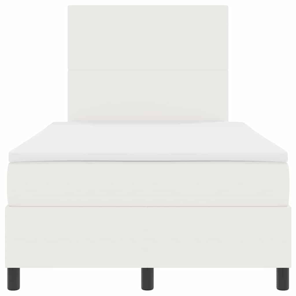 Letto a Sorgente LED con testiera Crema e Bianco 120 x 190 cm | homemem39