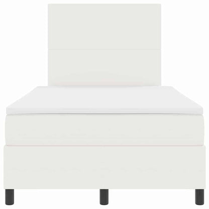 Letto a Sorgente LED con testiera Crema e Bianco 120 x 190 cm | homemem39