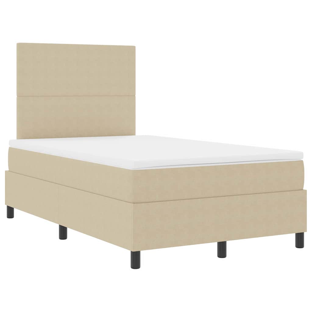 Letto a Sorgente LED Grigio chiaro e bianco 120 x 190 cm | homemem39