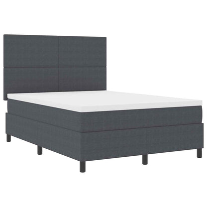 Letto a Sorgente LED Grigio Scuro e Bianco 160 x 200 cm | homemem39
