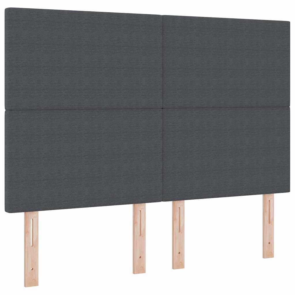 Letto a Sorgente LED Grigio Scuro e Bianco 160 x 200 cm | homemem39