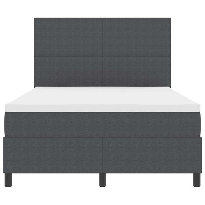 Letto a Sorgente LED Grigio Scuro e Bianco 160 x 200 cm | homemem39