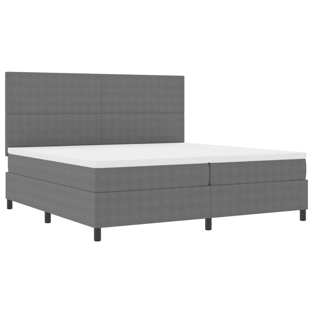 Letto a Sorgente LED Grigio chiaro e bianco 200 x 200 cm | homemem39
