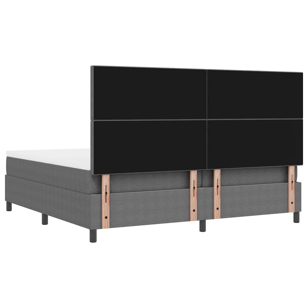 Letto a Sorgente LED Grigio chiaro e bianco 200 x 200 cm | homemem39