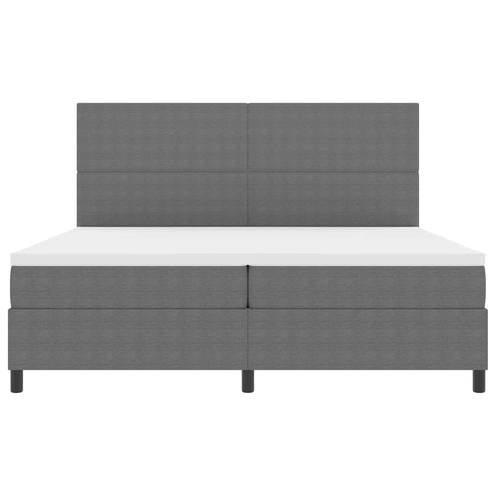 Letto a Sorgente LED Grigio chiaro e bianco 200 x 200 cm | homemem39