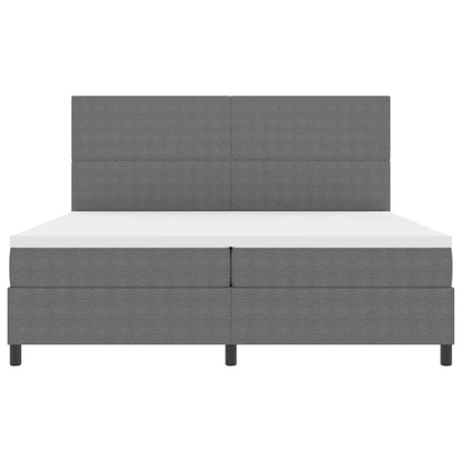 Letto a Sorgente LED Grigio chiaro e bianco 200 x 200 cm | homemem39
