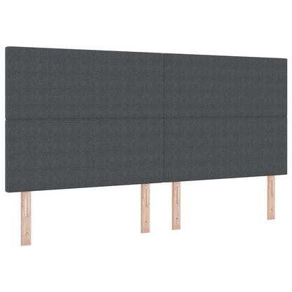 Letto a Sorgente LED Grigio Scuro e Bianco 200 x 200 cm | homemem39
