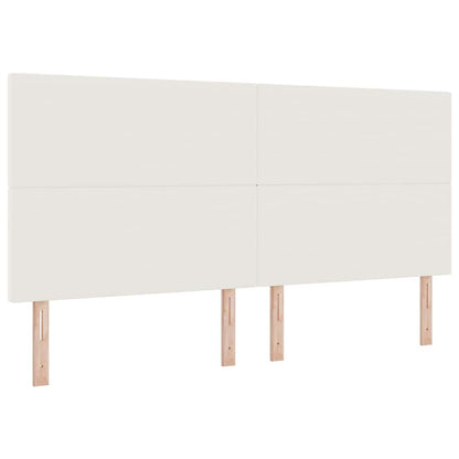 Letto a Sorgente LED con testiera Crema e Bianco 200 x 200 cm | homemem39