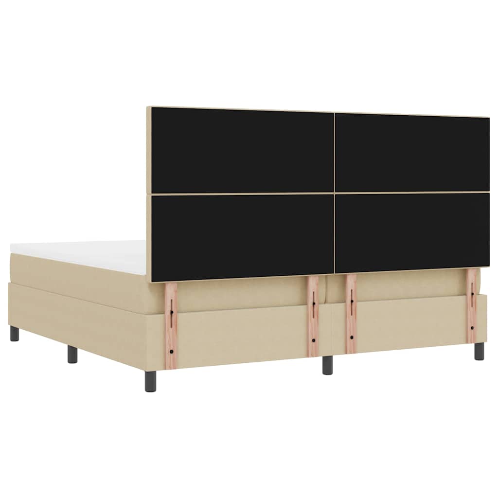 Letto a Sorgente LED Grigio chiaro e bianco 200 x 200 cm | homemem39