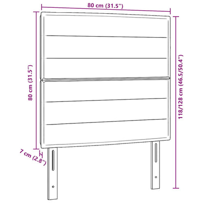 Testiera con testiera Marrone scuro 80 cm Tessuto