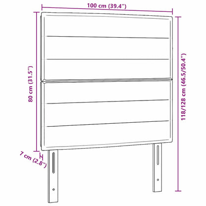 Testiera con testiera Nero 100 cm Tessuto