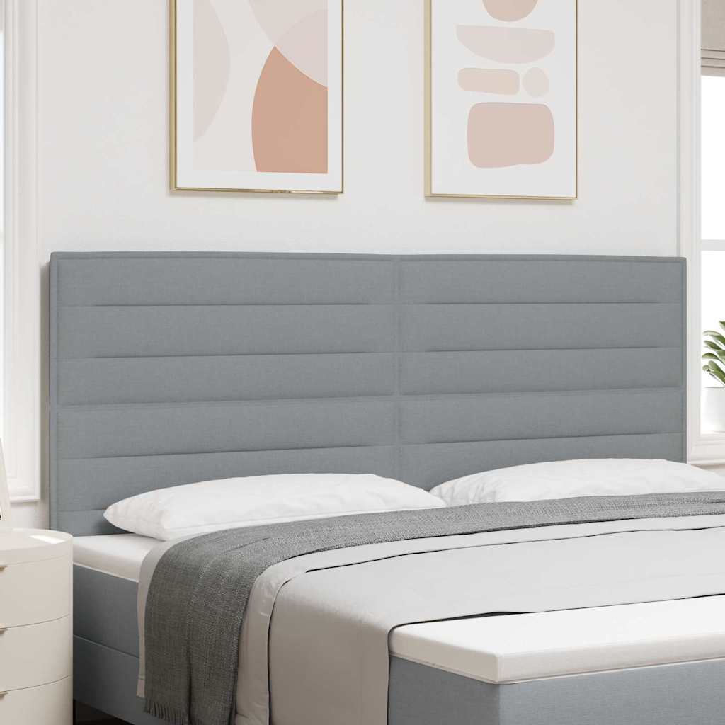 Testiera Grigio chiaro 200 cm Tessuto | homemem39