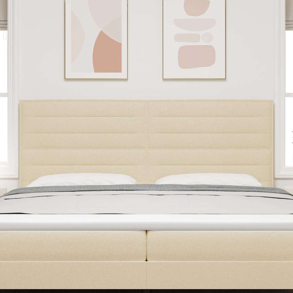 Testiera con testiera Crema 200 cm Pelle Sintetica