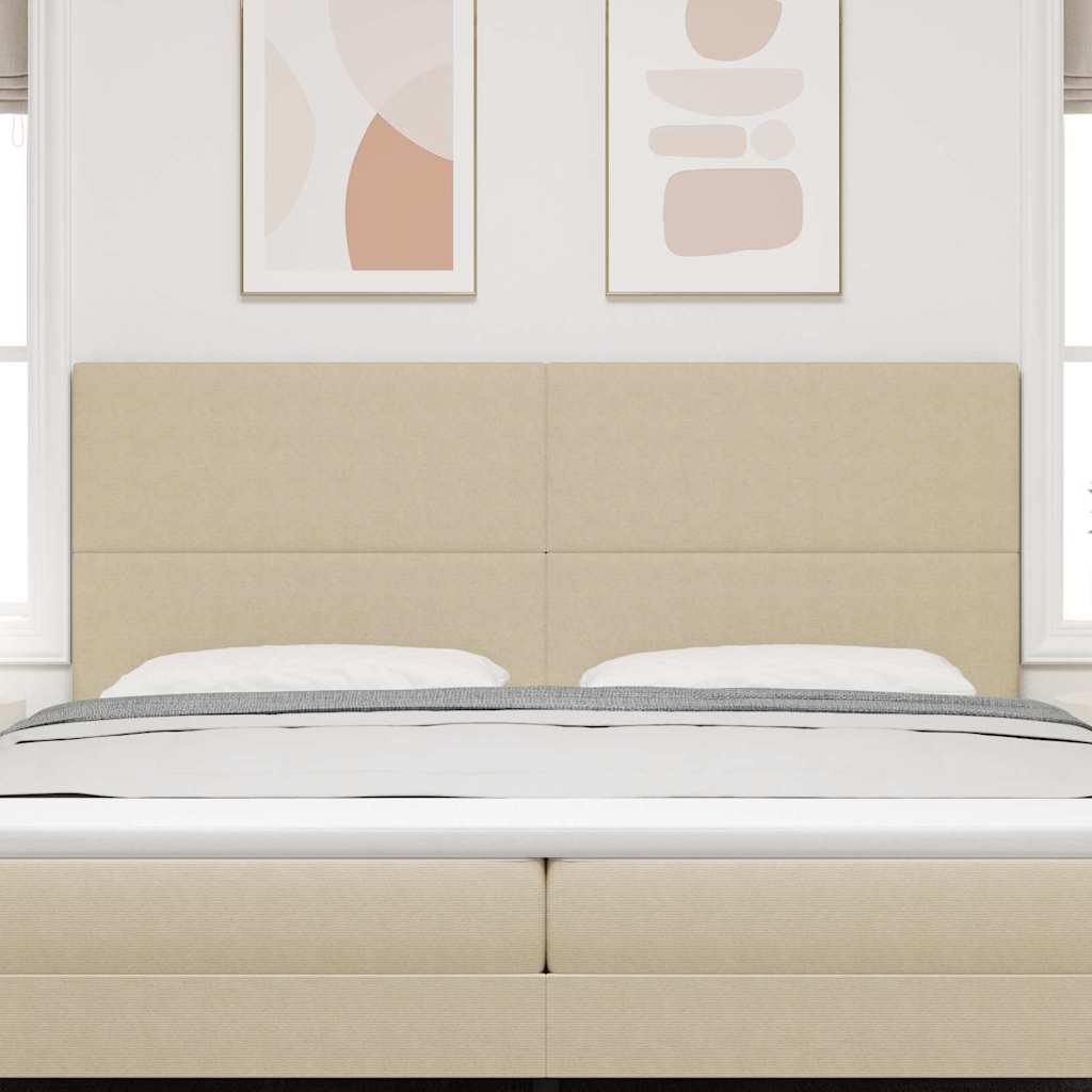 Testiera Verde grigio chiaro 200 cm Tessuto a coste