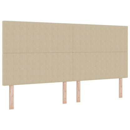 Testiera Verde grigio chiaro 200 cm Tessuto a coste