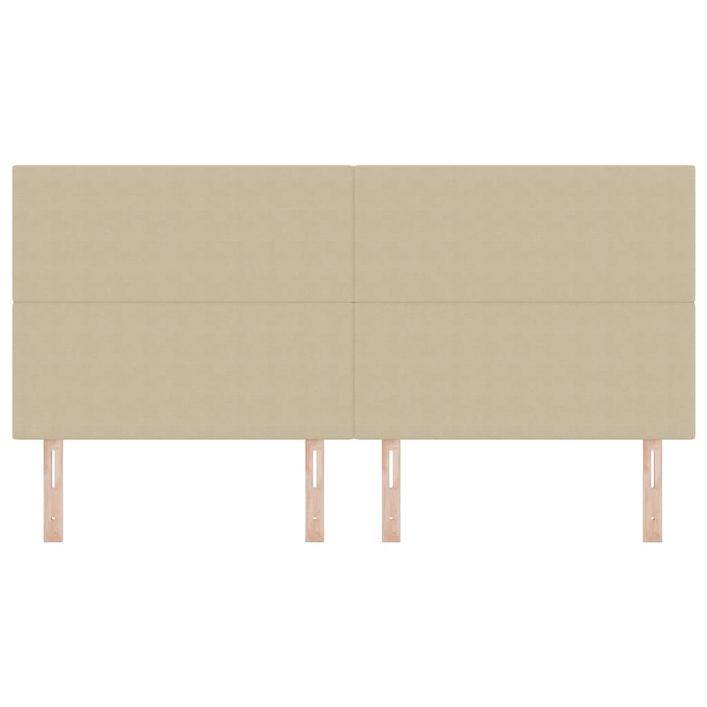 Testiera Verde grigio chiaro 200 cm Tessuto a coste