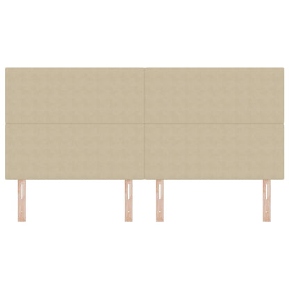 Testiera Verde grigio chiaro 200 cm Tessuto a coste