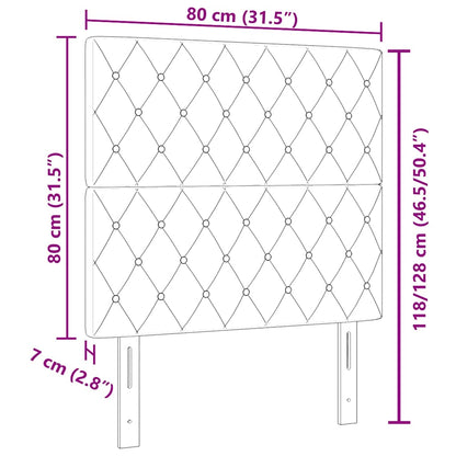 Testiera in Velluto con testiera Grigio chiaro 80 cm Velluto