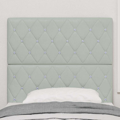 Testiera in Velluto con testiera Grigio chiaro 100 cm Velluto