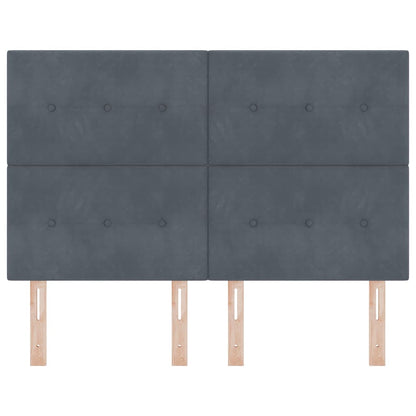 Testiera con testiera Grigio scuro 160 cm Velluto