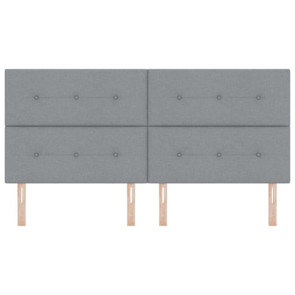 Testiera con testiera Grigio chiaro 200 cm Tessuto